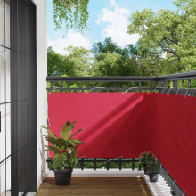 Berkfield Balcony Screen Burgundy 90 x 600 cm PU coated oxford alu