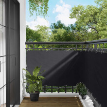 Berkfield Balcony Screen Black 90 x 200 cm PU coated oxford alu