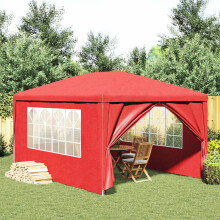 Berkfield Party Tent 400 x 300 x 255 cm Red PE and Steel