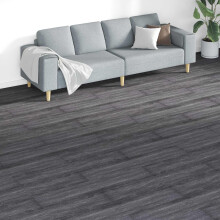 Berkfield Flooring Planks 18 pcs Black and White 5.26 m PVC