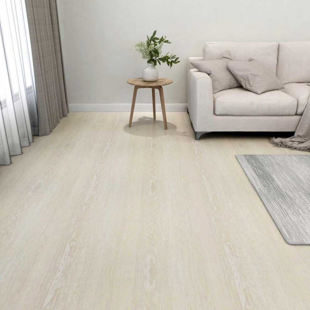 Photos - Area Rug Berkfield Flooring Planks 5.11 m 55 pcs PVC White and Beige