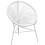 Berkfield Garden String Moon Chair Poly Rattan White 1