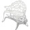 Berkfield Garden Bench 100 cm Cast Aluminium White 1