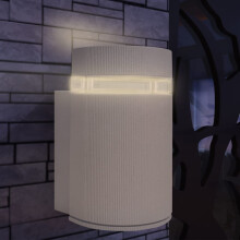 Berkfield Outdoor Semi-Cylindrical Wall Sconce Grey Aluminium