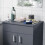 NES Home Nes Home Grey 600mm MDF Bathroom Worktop For Vanity Cabinet 3