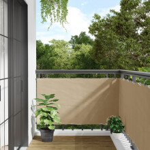Berkfield Balcony Screen Oxford Fabric 75x600 cm Beige