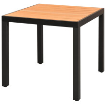 Berkfield Garden Table Brown 80x80x74 cm Aluminium and WPC