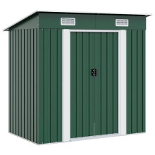 Berkfield Garden Shed Green Metal