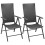Berkfield Stackable Garden Chairs 2 pcs Poly Rattan Black 1