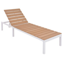 Berkfield Sun Lounger Aluminium and WPC Brown