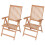 Berkfield Reclining Garden Chairs 2 pcs Solid Teak Wood 1