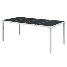 Berkfield Garden Table 190x90x74 cm Black Steel