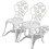 Berkfield Bistro Chairs 2 pcs Cast Aluminium White 1