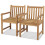 Berkfield Outdoor Chairs 2 pcs Solid Teak Wood 1