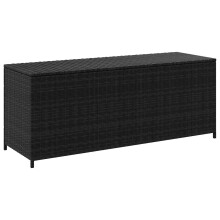 Berkfield Garden Storage Box Black 150x50x60 cm Poly Rattan