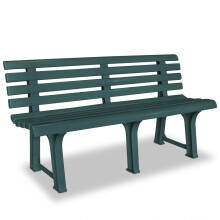 Berkfield Garden Bench 145.5 cm Plastic Green