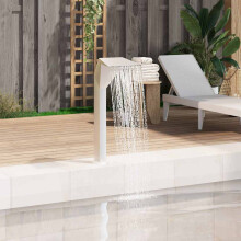 Berkfield Pool Fountain Stainless Steel 50x30x90 cm Silver