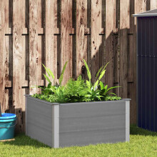 Berkfield Garden Raised Bed WPC 100x100x54 cm Grey