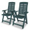 Berkfield Reclining Garden Chairs 2 pcs Plastic Green 1