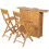 Berkfield 3 Piece Bistro Set with Folding Chairs Solid Teak Wood 1