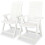 Berkfield Reclining Garden Chairs 2 pcs Plastic White 1