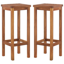 Berkfield Bar Chairs 2 pcs Solid Acacia Wood