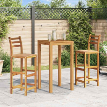 Berkfield Bar Chairs 2 pcs Solid Acacia Wood
