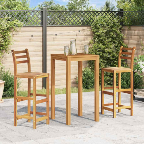 Berkfield Bar Chairs 2 pcs Solid Acacia Wood