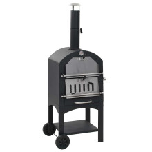 Berkfield Charcoal Fired Outdoor Pizza Oven with Fireclay Stone