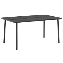Berkfield Garden Table Dark Grey 150x90x72 cm Steel