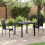 Berkfield Stackable Outdoor Chairs 2 pcs Poly Rattan Black 1