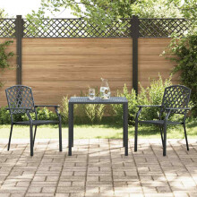 Berkfield Stackable Outdoor Chairs 2 pcs Steel Anthracite