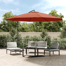 Berkfield Cantilever Garden Parasol with Aluminium Pole 350 cm Terracotta