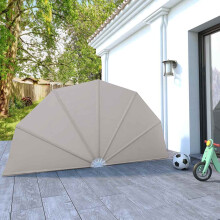 Berkfield Collapsible Terrace Side Awning Cream 160 cm