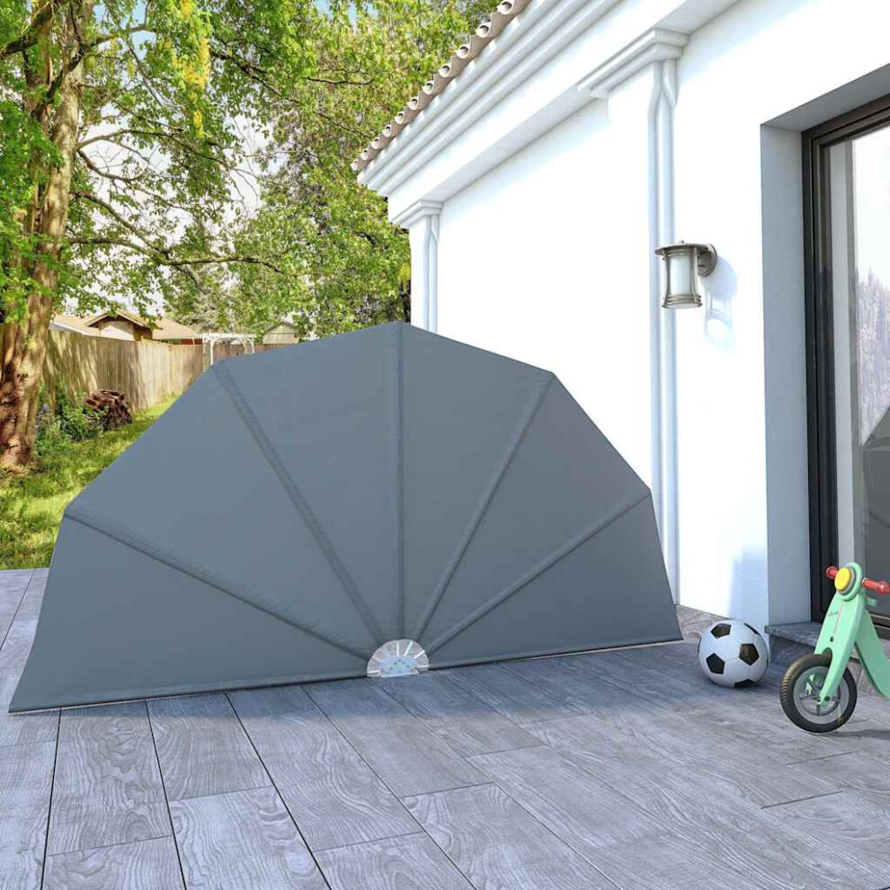 Berkfield Collapsible Terrace Side Awning Grey 160 cm-image-OPC-PTFWDMG-NEW
