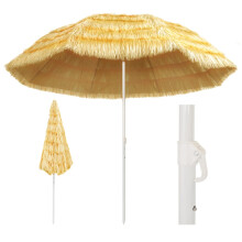 Berkfield Beach Parasol Natural 300 cm Hawaii Style