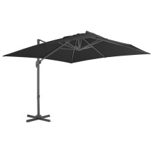 Berkfield Cantilever Garden Parasol with Aluminium Pole 300x300 cm Anthracite