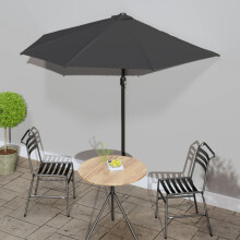 Berkfield Garden Parasol with Aluminium Pole Anthracite 270x144 cm Half