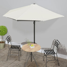 Berkfield Garden Parasol with Aluminium Pole Sand 300x155 cm Half