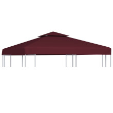 Berkfield 2-Tier Gazebo Top Cover 310 g/m 3x3 m Bordeaux
