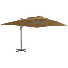 Berkfield Cantilever Garden Parasol with Aluminium Pole 400x300 cm Taupe