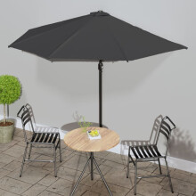 Berkfield Garden Parasol with Aluminium Pole Anthracite 300x155 cm Half