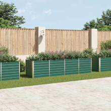Berkfield Garden Raised Bed Galvanised Steel 320x80x77 cm Green