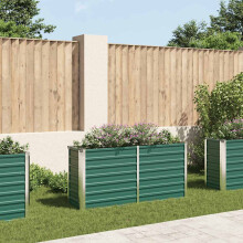 Berkfield Garden Raised Bed Galvanised Steel 160x40x77 cm Green