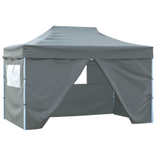 Berkfield Foldable Tent Pop-Up with 4 Side Walls 3x4.5 m Anthracite
