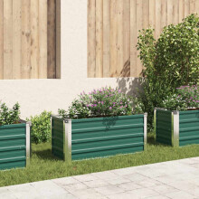 Berkfield Garden Raised Bed Galvanised Steel 100x40x45 cm Green