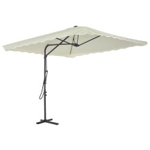 Berkfield Garden Parasol with Steel Pole 250x250 cm Sand
