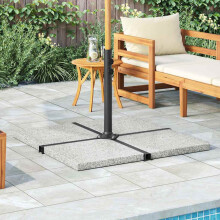 Berkfield Umbrella Weight Plate Granite 25 kg Square Grey