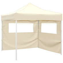 Berkfield Foldable Tent with 2 Walls 291x291x315 cm Cream
