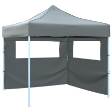 Berkfield Foldable Party Tent Pop-Up with 2 Sidewalls 3x3 m Anthracite